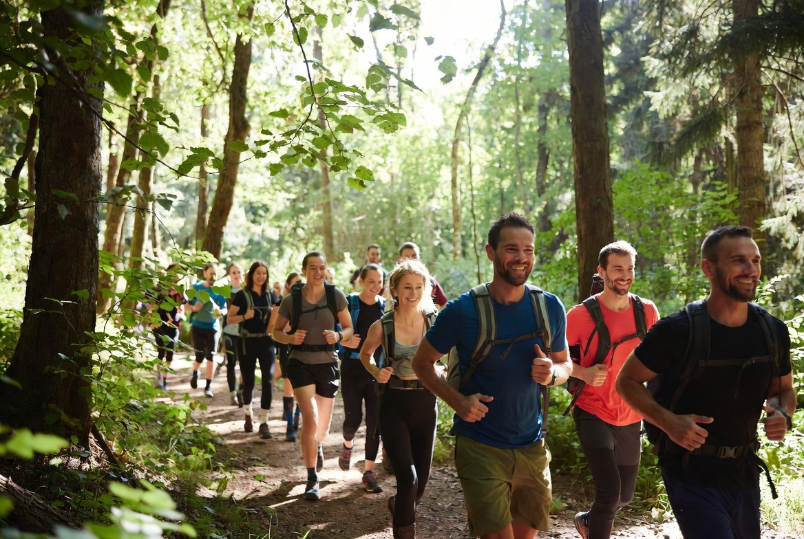 Person stretching near a desk during a calm daytime routine