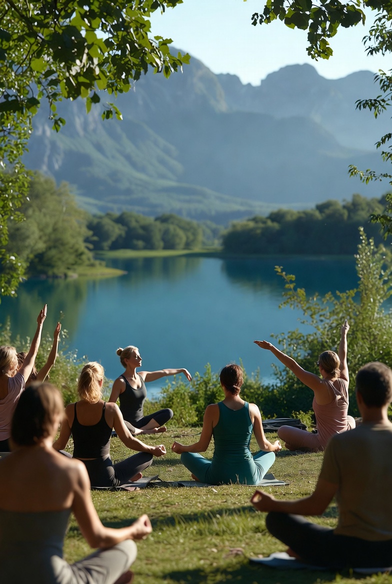 Office worker taking a short movement pause during the day